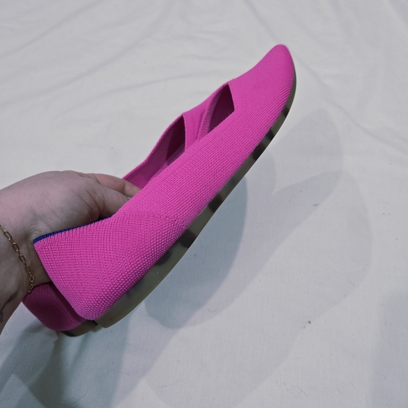 Rothy’s Pointed Bright Pink Slip Ons Size 9 - Picture 5 of 7